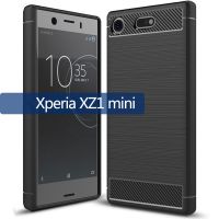 （ใหม่）ฝาครอบคาร์บอนไฟเบอร์สำหรับ Sony Xperia XZ1 XZ1mini ขนาดกะทัดรัดเคสโทรศัพท์กันกระแทกสำหรับ Sony Xperia XZ1 Mini กันชนเคสซิลิโคน