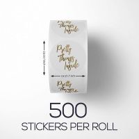 500pcs Transparent Bronzing Pretty Thing Inside sticker Package Thanks You Seal The Envelope Decorative Stickers Labels Stickers Labels