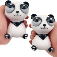 【LZ】■  Anti-stress Panda Squeeze Toys Kids Adults Funny Tricky Doll Balls Decompression Animal Eyes Popping Out Eyes Toys Gifts