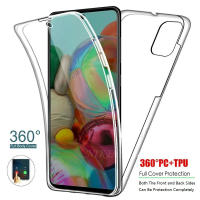 For Samsung Galaxy A01 A11 A31 A41 A51 A71 A81 A91 A10S A20S M21 M31 A10E A20E 5G Phone Case, 360 Degree Full Cover Soft Clear Case Shockproof Transparent Silicone Casing