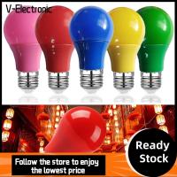 V-ELECTRONIC 5W ค่ะ เอสเอ็มดี2835 ของตกแต่งบ้าน Lamparas แสงที่มีสีสัน โคมไฟ A60 ฐาน B22สำหรับ E27 หลอดไฟแอลอีดี