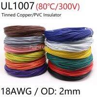 18awg Ul1007 Pvc Od 2Mm Ofc ทองแดง Electron สายโคมไฟสิ่งแวดล้อม Diy สายสีสัน300V