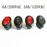 5pcs Round Rocker Toggle Switch ON-OFF 6A/250VAC 10A 125VAC 2Pin 3Pin Oval Shape 17*25mm with/without LED for Electric Kettle Electrical Circuitry  Pa