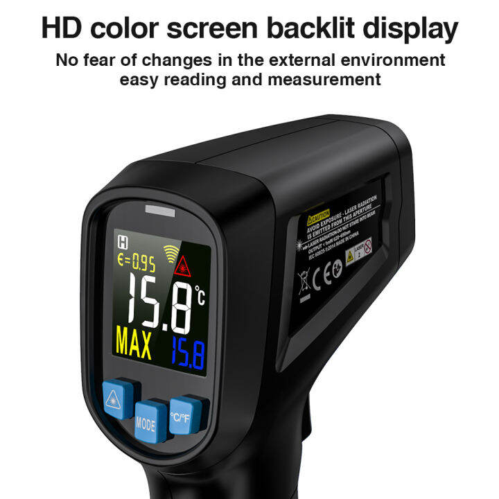 Infrared Thermometer 50400℃ Digital Laser Temperature for Cooking
