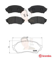 P49 027B ผ้าเบรก F (แท้ BREMBO รุ่น Black) FORD เลเซอร์ เทียร่า Laser Tierra 1.6 ปี1998-2004