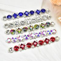 【CW】 13.8X1.8Cm Fashion Color Flip Flops Rhinestone Connectors Metal Chain Diy Jewelry Charms