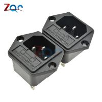 【YF】✘ஐ  AC-03 3 IEC320 C14 Male Cord Inlet Socket Receptacle With Fuse Holder interface 250V 10A