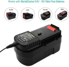For Black & Decker 9.6V 12V 14.4V 18V 24V HPB18 Battery Charger BDCCN24  BDFC240