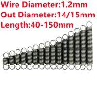 【LZ】 5PCSCustom Spring Steel Tension Spring Pullback Coil Extension Spring1.2mm Wire Diameterx14/15mm Out Diameterx50-150mm Length