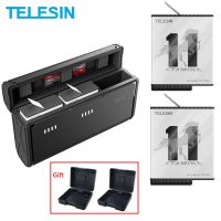 TELESIN 1750Mah Endurence Battery Gopro Hero 11 10 9 Battery 3 Slots TF Card Battery Storage Charger Box For Gopro 9 10 11