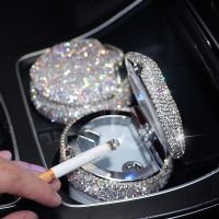 hot【DT】 Luxury Rhinestones Car Ashtray Smoke Cup Holder with Ashtrays StorageTH