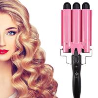 [HOT XIJXLKLKWMN 516] 70 130W Electric Triple Barrel Hair Curler 3 Barrel Fast Heating Salon Irons Hair Styler Straightening Fast Beauty Tool