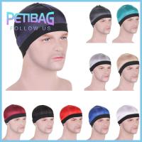 PETIBAG สีทึบทึบ หมวก durag ผู้ชาย ระบายอากาศได้ระบายอากาศ อีลาสติก หมวกลายคลื่น ฝากระโปรง หลากสี หมวก durag หลากสี สำหรับผู้ชาย