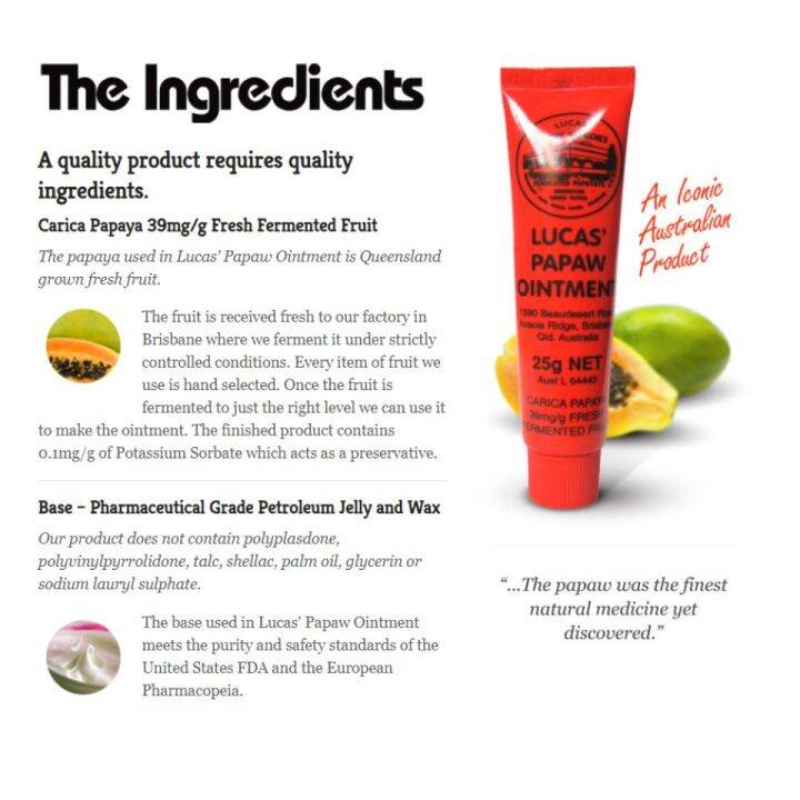 [BEST SELLER] Lucas Papaw Ointment From Australia Eczema Diaper Barrier
