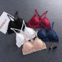 【CW】 Bra Wireless Bras for Women Lingerie BH Lace Sexy Bralette Push Up Bra Plus Size Y line Straps Backless Lace Bras Large Size