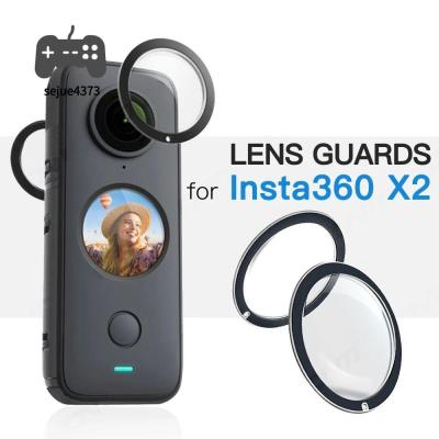 SEJUE4373อุปกรณ์เสริมกล้อง Insta360 1คู่สำหรับ X2ป้องกันรอยขีดข่วนสำหรับ Insta360 X3เลนส์คู่ Insta360สำหรับ Insta360เลนส์ฝาครอบเลนส์ Insta360สำหรับอุปกรณ์ป้องกันเลนส์ Insta360