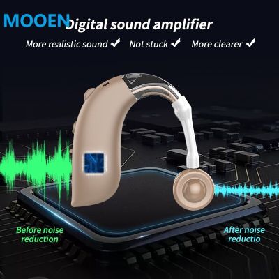 ZZOOI BTE Hearing Aids Sound Amplifier Rechargeable Mini Digital Invisible Deaf-Aid Behind The Ear Aid for Aged Health Care audifonos