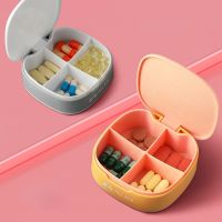 1PC Weekly Pill Box 4 Grids New Mini  Portable Travel Pill Box Vitamin Case Container Organizer Storage Tablet Medicine Holder Medicine  First Aid Sto