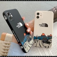 เคสโทรศัพท์มือถือ ซิลิโคนนิ่ม กันรอยกล้อง ลายการ์ตูนเนินเขา สีดํา สีขาว สําหรับ 6s 7 8 plus se 2020 12 13 pro mini max