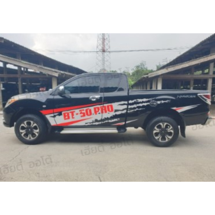 สติกเกอร์ติดรถ-สติกเกอร์กระบะซิ่ง-revo-ranger-triton-bt50-dmax-vigo-navara-colorado-อายุการใช้งานนาน-ไม่มีผลต่อสีรถเดิม-ตกแต่งรถกระบะ-1ชุด-2-ข้าง