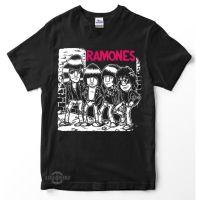 เสื้อยืดพรีเมี่ยมเสื้อยืด พิมพ์ลายการ์ตูนร็อคแอนด์โรล Ramones สไตล์วินเทจ