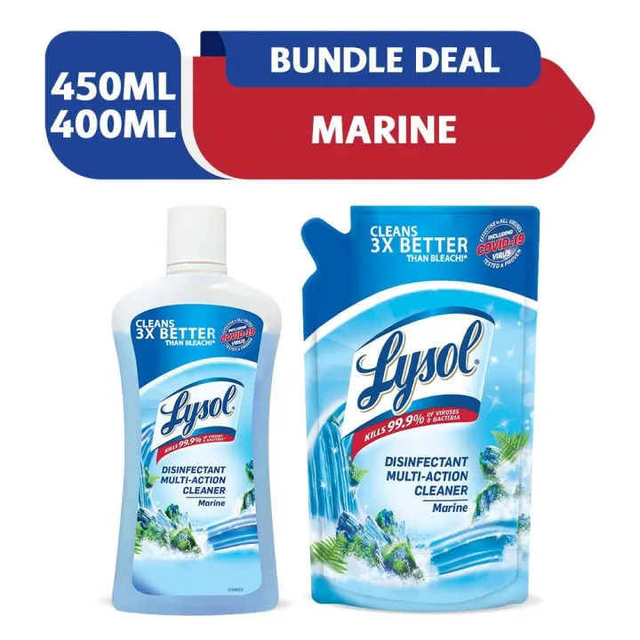 LYSOL Multi Action Cleaner Marine 450ml Refill 400ml Bundle Lazada PH