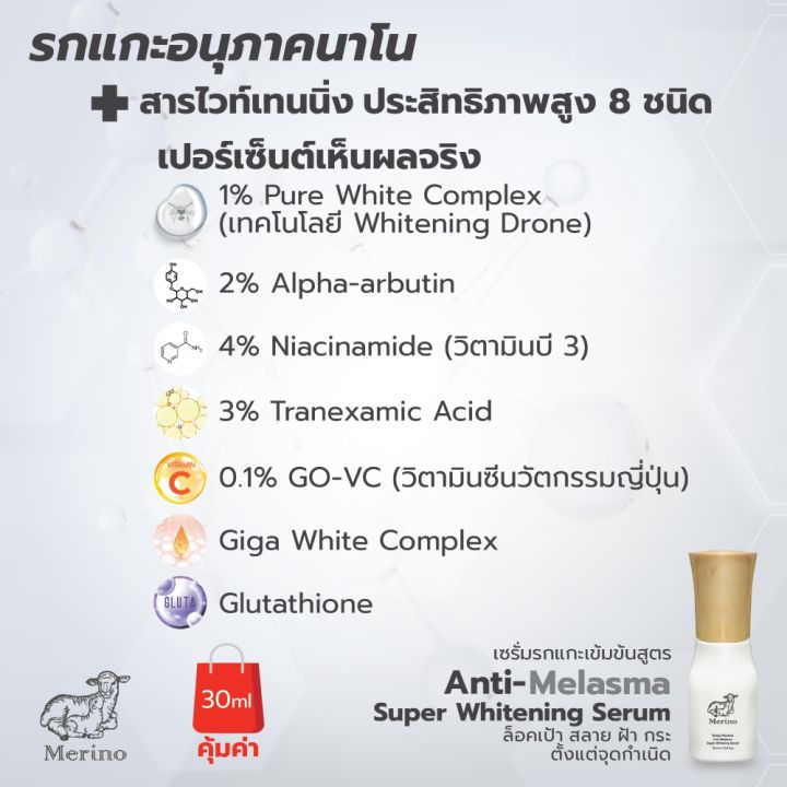 เซรั่มรกแกะเข้มข้น-แพ็คคู่-2-ขวด-สูตร-anti-melasma-super-whitening-serum-ดูแลฝ้ากระ-ได้อย่างตรงจุด-ด้วยรกแกะอนุภาคนาโน-ผสานนวัตกรรม-cosmetic-drone