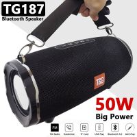 Speaker Bluetooth 50W High Power TG187 Waterproof Column Portable  Matching for PC Speaker  Subwoofer Boom Box Wireless and Bluetooth SpeakersWireless