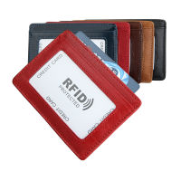 กระเป๋าเก็บบัตรธุรกิจป้องกัน RFID ขนาดเล็กหนังย้อนยุคหนังกระเป๋าใส่บัตร Dompet Koin เราทองบัตรขนาดเล็กกระเป๋าเก็บบัตรหลายบัตรบัตร