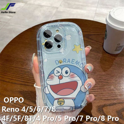 เคสนิ่มป้องกันการตกแบบใสของ JieFie สำหรับ OPPO Reno 4F / 5F / 8T / 4 Pro / 5 / 5 Pro / 6 / 7 / 7 Pro/8/8 Pro เคสโทรศัพท์คู่รักการ์ตูนเคสโทรศัพท์