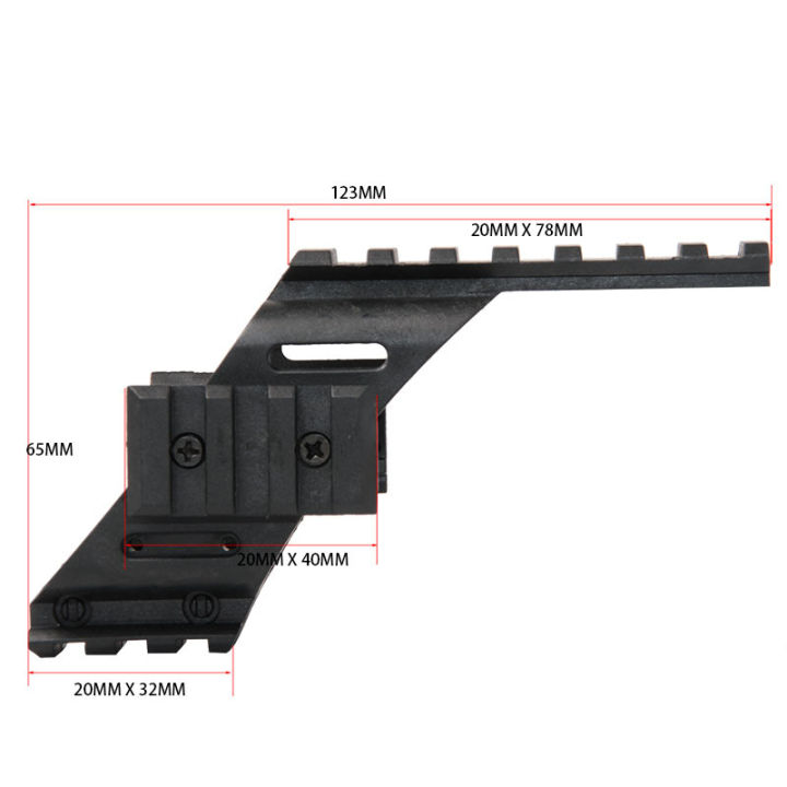 โรงงานขายตรงวัสดุไนลอนพลาสติก-glock-20mm-rail-ตัวยึดราง