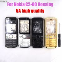 5A คุณภาพสูงที่อยู่อาศัยสำหรับ Nokia C5-00 C5 00ใหม่เต็มโทรศัพท์มือถือปกกรอบกลางด้านหน้าประตูแบตเตอรี่หลังพร้อมเครื่องมือ