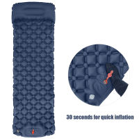Outdoor Sleeping Pad Camping Inflatable Mattress with Pillow Moistureproof Mat Folding Bed Trekking Ultralight Air Cushion