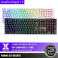 NUBWO X37 NECRITZ เกมส์มิ่งคีบอร์ด HotSwappable keyboards ไฟ RGB เปลี่ยนสายได้ของแท้ประกันศูนย์ไทย 1 ปี