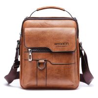 Brand Men Shoulder Bag for 9.7" ipad Men PU Leather Flaps Mens Crossbody Bags Business Flap Male Solid Messenger Bag Travel Bag Cross Body Shoulder B