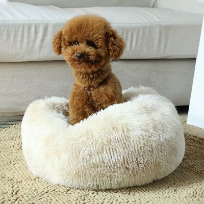 [pets baby] สัตว์เลี้ยงสุนัขรอบยาวตุ๊กตาเตียงสุนัขสำหรับสุนัขขนาดใหญ่ผลิตภัณฑ์สัตว์เลี้ยง CushionSoft FluffyCat เสื่ออุปกรณ์อุปกรณ์เสริม