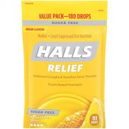 Kẹo ngậm giảm ho, thông cổ mát họng HALLS Sugar Free Honey Lemon Cough