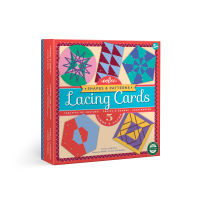 eeBoo Shapes &amp; Patterns Lacing Cards การ์ดฝึกร้อยเชือก ภาพรูปทรงและแพทเทิร์น