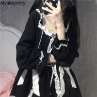 Japanese Harajuku Streetwear Women Black Mini Dress Square Collar Bow Bandage Cosplay Dress Cute Kawaii Gothic Punk Maid Dress