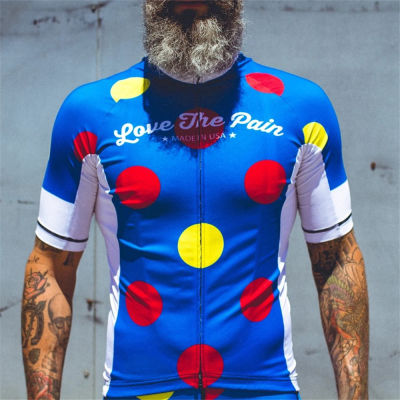 Love The Pain Men Cycling Jersey Road Bicycle Shirt Bike Quick Dry Jersey Summer Short Sleeve Breathable Maillot Ciclismo Hombre