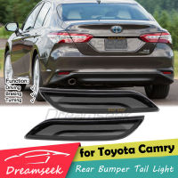 LED ด้านหลังกันชนไฟท้ายสำหรับ Toyota Camry XV70 2018 2019 2020 2021ขับรถเบรคโคมไฟแบบไดนามิกไฟเลี้ยวสีแดง/เลนส์ควัน