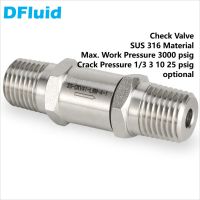 SUS316 CHECK VALVE 3000psig for Gas N2/Ar/He/H2/O2/CDA 1/4 3/8 1/2 3/4 inch Male NPT Stainless Steel replace Swagelok