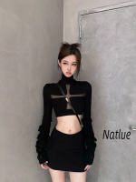 Natlux เสื้อกันหนาว ผญ เสื้อแขนยาว เสื้อกันหนาว ทันสมัย แฟชั่น ทันสมัย คลาสสิค WMY23A0HCQ 42Z231018