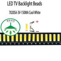 【2023】 Binibining Zero Waste mall 100ชิ้น/ล็อต Led แบบ Smd ใหม่7020 3V 150ma โคมไฟลูกปัดสีขาวเย็นสำหรับการซ่อมแซมโทรทัศน์ Led Lcd แบล็คไลท์แถบไฟที่บาร์ร้อน