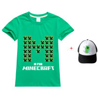 Mine Craft Lesure Tshirt With Light Boys Girls ผ้าฝ้าย100% แขนสั้นเด็กทารก Lesure ฤดูร้อน Tops