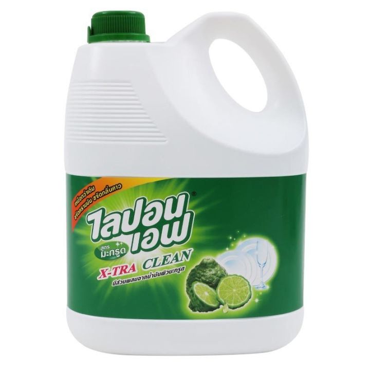 fernnybaby-ไลปอนเอฟ-liponf-น้ำยาล้างจาน-ไลปอนเอ็ฟ-lipon-f-สูตร-ล้างจานไลปอนเอฟแกลอน-สีเขียวเข้ม-มะกรูด-3600-มล