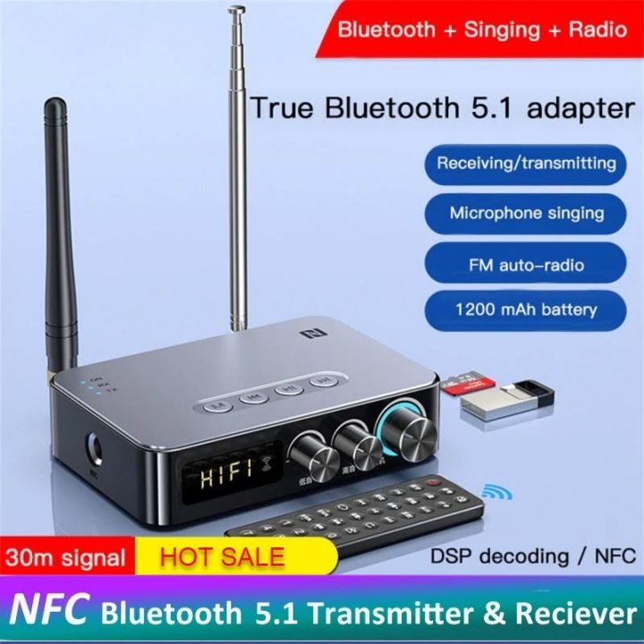 Bộ Thu Phát Âm Thanh M9 Pro Bluetooth  Receiver Transmitter FM Radio  K-sing 4 In1 NFC U Disk/TF Card FM Radio 