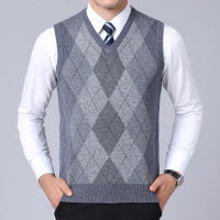 2021 New Fashion Brand Sweaters Mens Pullovers V Neck Slim Fit Jumpers Knit Sleeveless Autumn Korean Style Casual Men Clothes