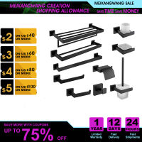 Black Bathroom Hardware Set Robe Hook Towel Rail Bar Rack Shelf Toilet Paper Holder Toothbrush Holder Bathroom WC Accessories