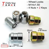 【YD】 4NUTS 2KEYS M14x1.5 M14 Locks Lug NutS Anti-sheft set security Lincoln MKX EDGE MUSTANG F-150